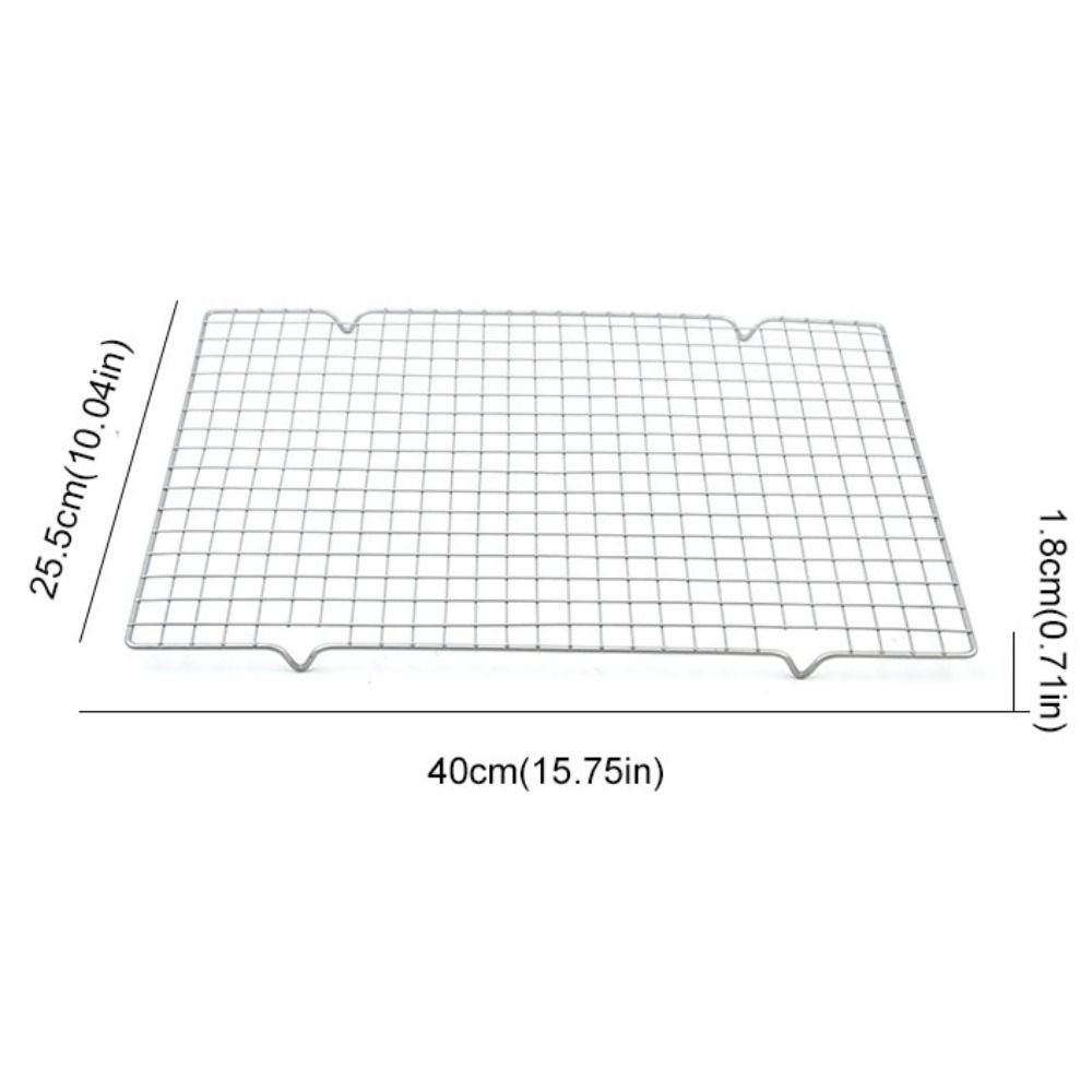 Silver Food Drying Rack Rectangular BBQ Cooling Rack Kitchen Gadget Baking Cooling Rack  Oven
