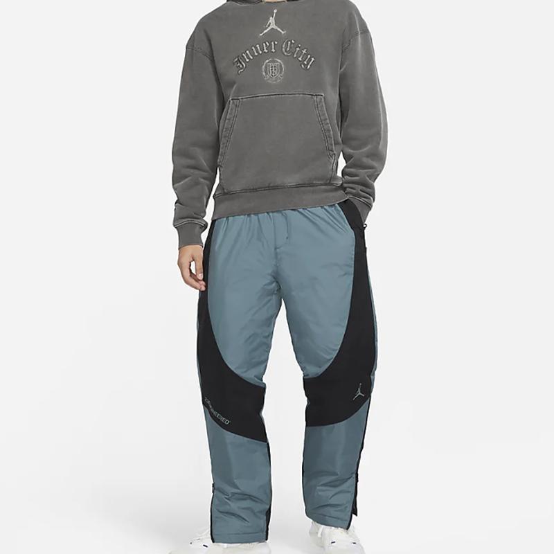 Jordan Htg Serie Collaborazione Felpa con Cappuccio Maniche Lunghe Stampa Monocolore Uomo Top Grigio DJ7974-236