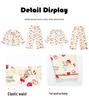 Girls' Cute Apple Pajama Set, Spring/Autumn 2025 - Pure Cotton, Long Sleeve & Pants, Cartoon Design Homewear