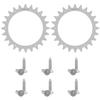 2PCS Stainless Steel Traction Improved Auxiliary Wheels With Robotic Spike For Worx Plus S/M Robot Lawn Mower 205*205MM