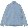 Carhartt WIP Logo Single-Breasted Long Sleeve Denim Jacket Men jackets Light-Blue I0348660112