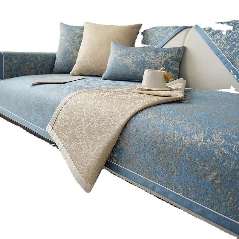 Žakárový Chenille Poťah na Pohovku Univerzálny Poťah na Sedák Pohovky Protišmykový Poťah na Pohovku Uterák Poťah na Gauč do Obývacej Izby Uteráky na Pohovku