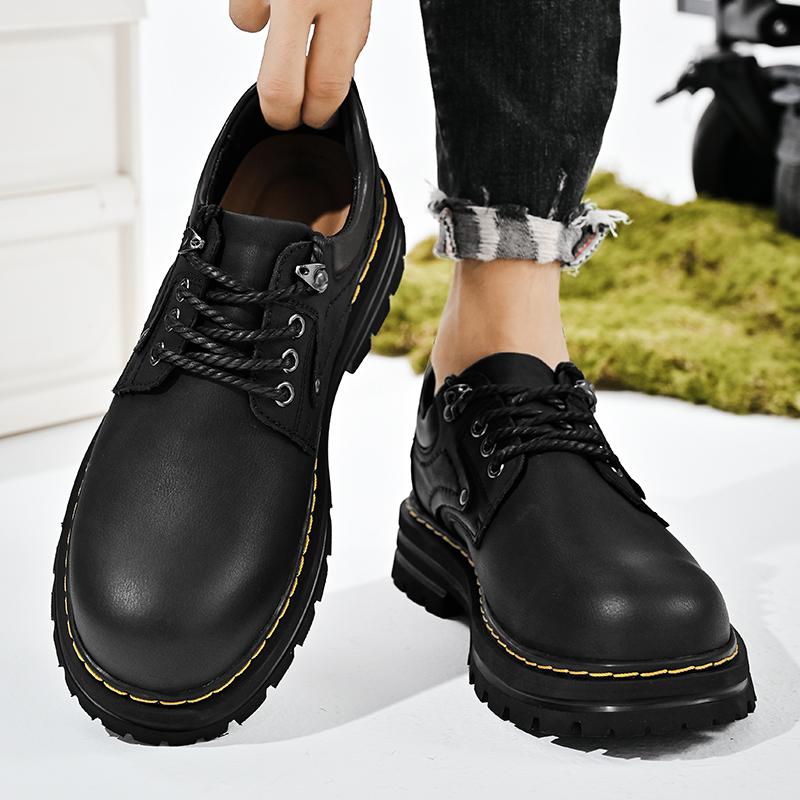 Trendy nuove scarpe casual da uomo per il tempo libero all'aperto versatili Gioventù adulto scarpe casual da uomo Scarpe da esterno in pelle Scarpe da passeggio Minimalismo