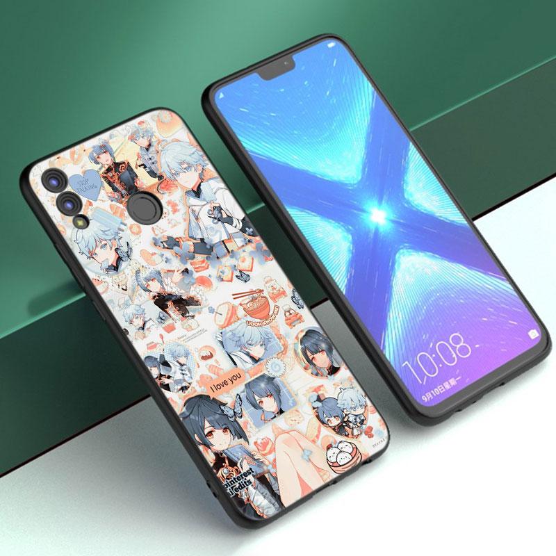 Genshin Impact Anime Case For Huawei Honor 10X Lite 7A 7S 8A 8S 8C 8X 9A 9C 10i 20i 30i 20S 20E 9X Pro 10 8 Lite Black Cover