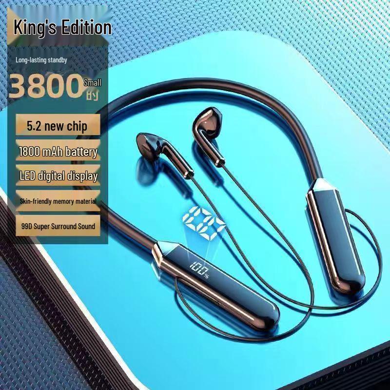 Wireless Sports Neckband Bluetooth Headphones with Long Battery Life, Universal Fit, Non-Slip Design