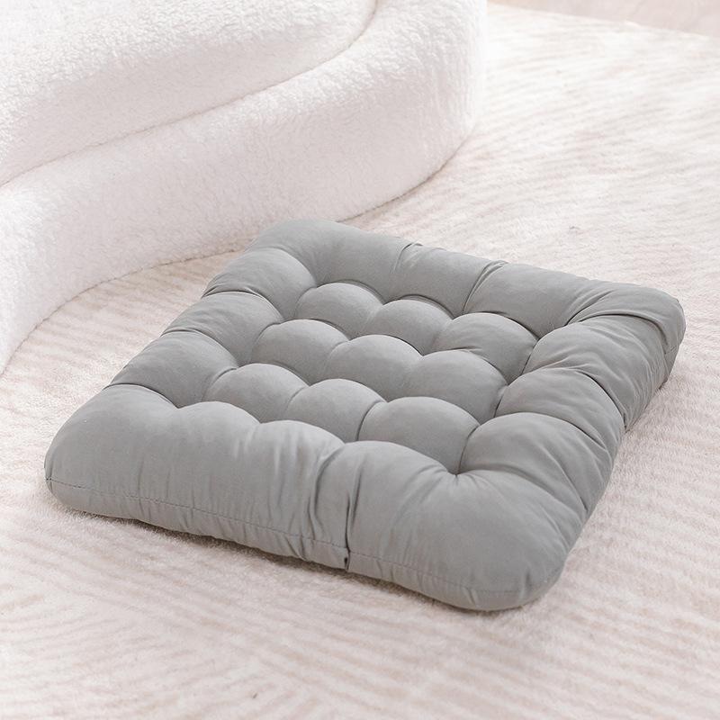 Cushion Thickened Solid Color Grinding Wool Chair Cushion Office Computer Chair Cushion Winter Student Fart Cushion