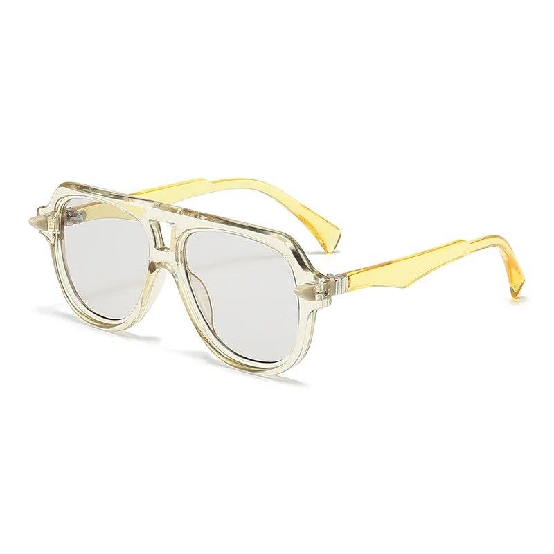 

Новые солнцезащитные очки-авиаторы, трендовые, с большой оправой, европейская и американская мода, солнцезащитные очки жёлтый