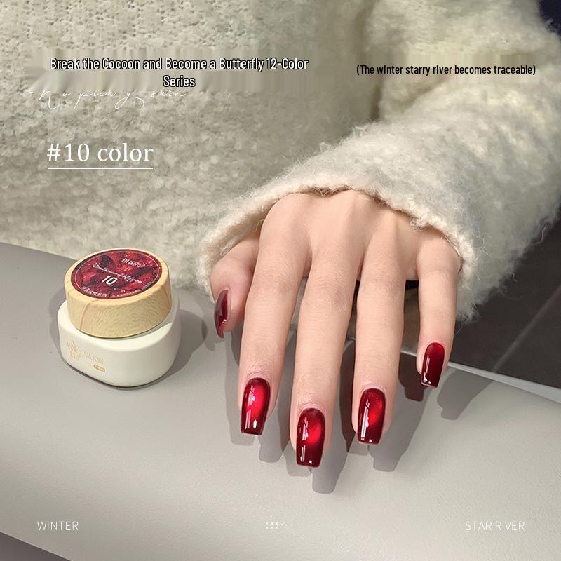 

Гель-лак для ногтей Ennis «Кошачий глаз» 2025: Серия «Кокон-Бабочка» Набор для маникюра со стеклянными бусинами