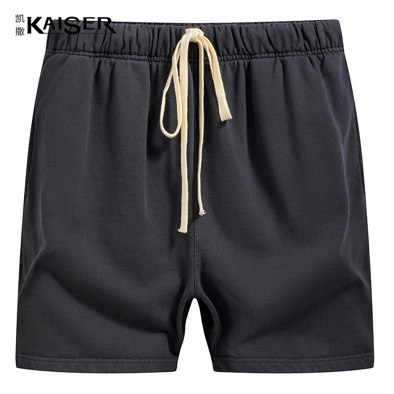 KAISER Men s 100% Cotton Washed Casual Shorts KS3404 L