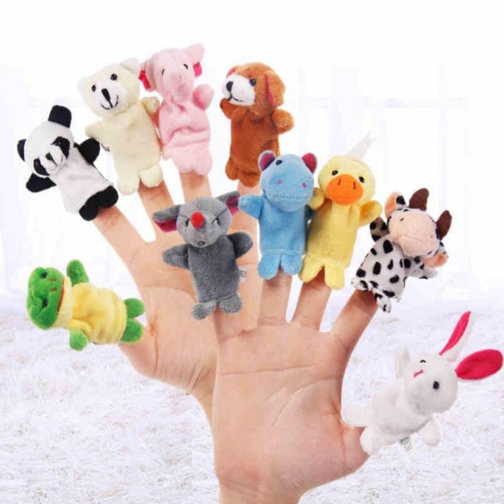 Dog Animal Puppet Plush Finger Puppet Cartoon Children's Hand Puppet  Kid