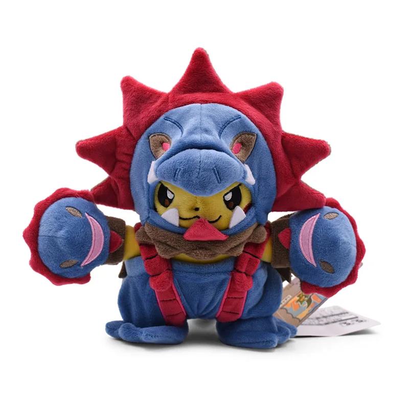 Eevee Pikachu Cosplay Plush Toys Charizard Peluche Lucario Pikach Stuffed Animal Doll Plushies Cute Cartoon Gift Cartoon Dolls