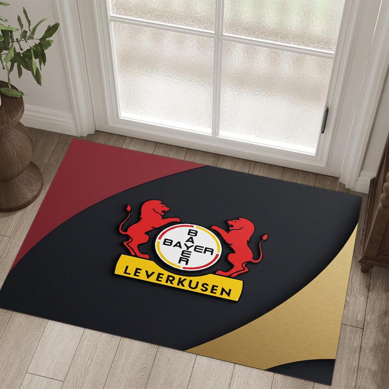 Bayer Leverkusen Football Design Crystal Velvet Carpet Cozy Non?Slip Printed Rug For Bedroom Living Room Entrance