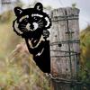 Raccoon Head Metal Art Wall Decoration Outdoor Garden Party Decor