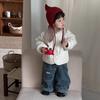 Children's autumn and winter clothing winter new children's clothing baby thickened sweater boys jeans set