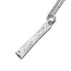 [Aloha Lokahi] Hawaiian Jewelry Necklace, Surgical Stainless Steel Twisted Stick Design, Stainless Silver Figaro Chain (2mm Width), 50cm