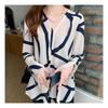 NaVaVa Women Vintage Line Point V Neck Long sleeVe Blouse Nb1957