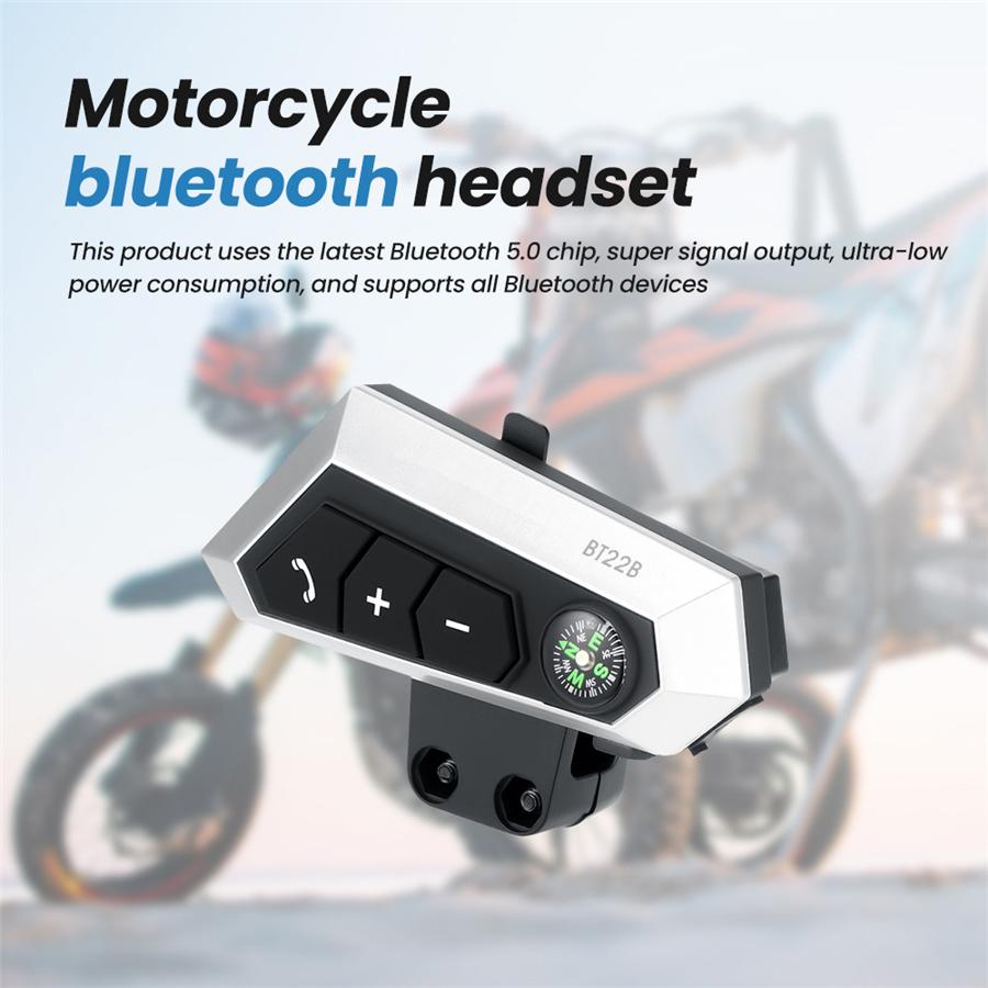 Motorcycle Bluetooth 5.0 Wireless Free-Hands Call Helmet Headset Waterproof 5V