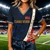 T-shirt casual da donna con stampa di lettere a maniche corte per l'uso quotidiano