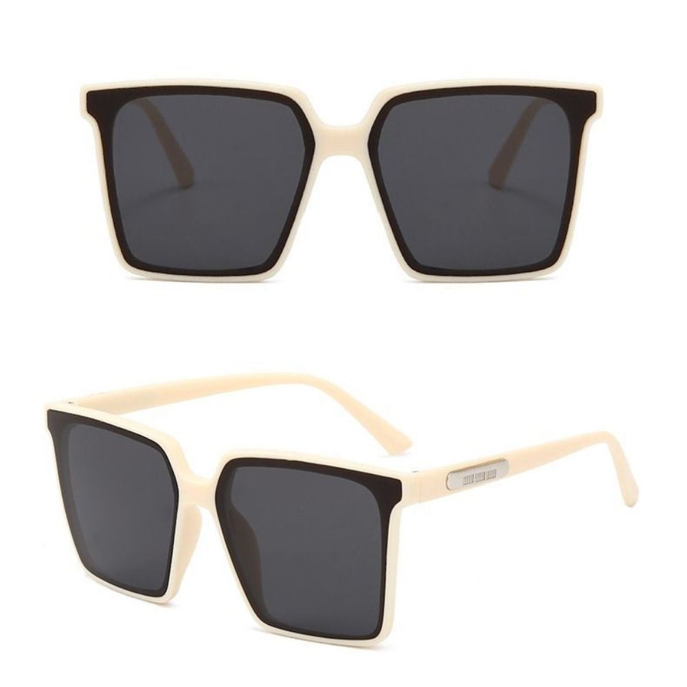 Punk Square Frame Sunglasses Sun-Protective UV Resistant Eyewear for Women Men