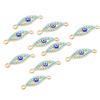 10 Pieces Blue Eye Finding Polished Hook Connector Plating Hanging Pendant DIY Women Necklace Earring Jewelry Accessories