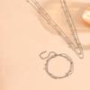 Beaded Chain Titanium Steel Multilayer Jewelry Set - Colorfast Stackable Three-Layer Design