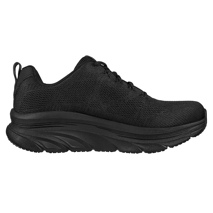 Skechers Relaxed Fit Dlux Walker Low Top Casual Shoes Women Sneakers Black 149810-BBK