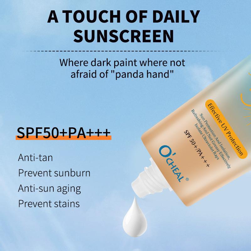 Outdoor Protection Cream SPF50+++ Waterproof Sweat-Resistant UV Defense Lightweight Non-Greasy Face Body Sunscreen