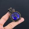 Lapis Lazuli Pendant Handmade Gemstone Jewelry, 999 Copper Wire Wrapped Pendant ,Unique Design Jewelry Pendant