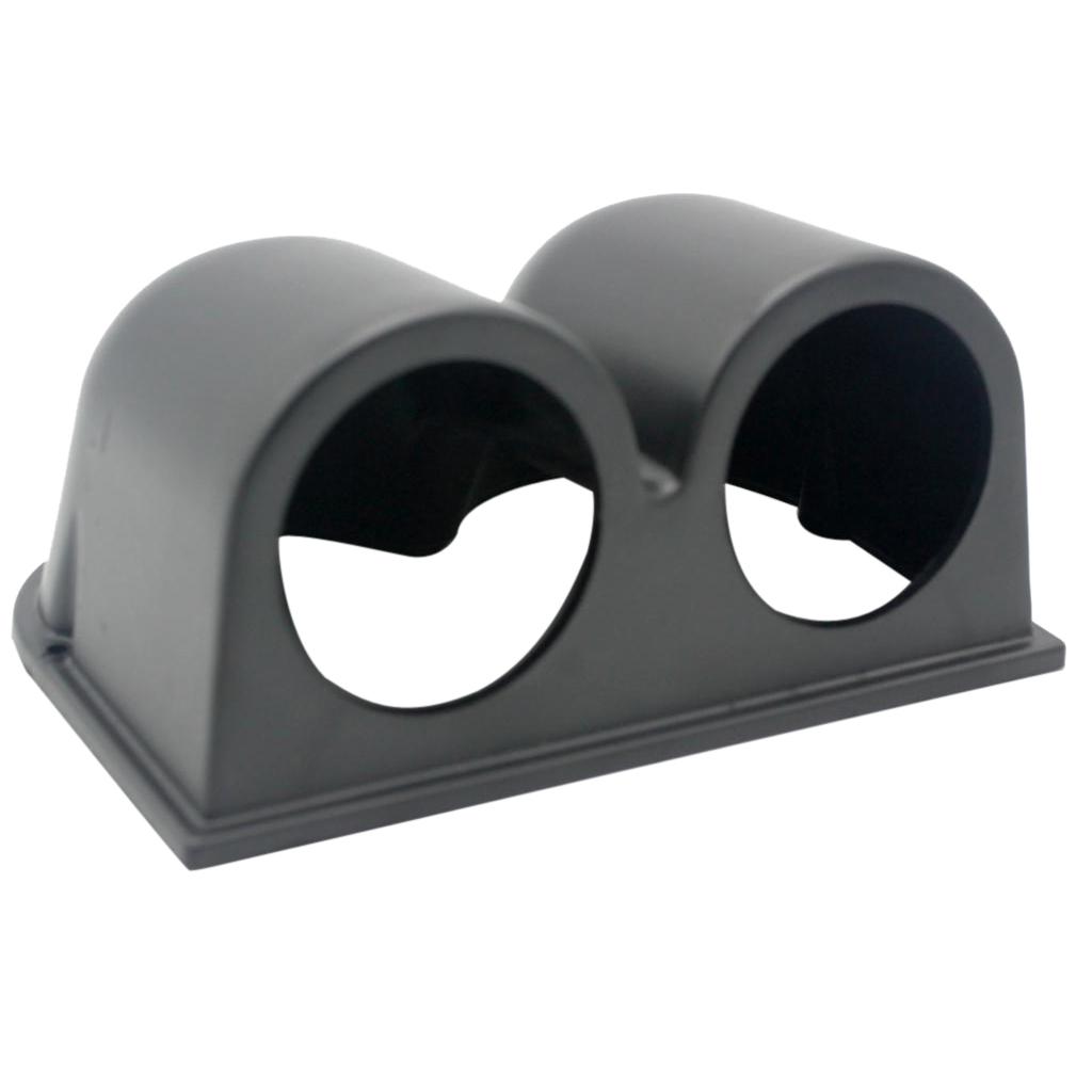 Black Auto Meter Gauge Pillar Bracket Dual Meter Dash Mount Pod Bezel Holder for 2 Inch Vehicle Gauges Kit