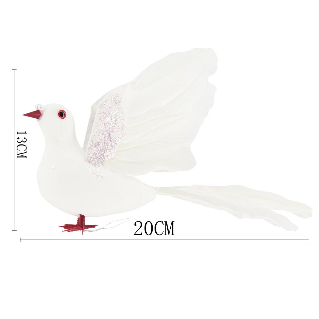 White Dove Feathers for Wedding & Home Decoration Props