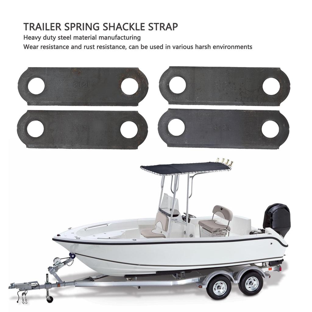 Heavy Duty Steel Link Double Eye for Trailer Spring Shackle Strap Leaf Springs - Reliable Towing Solution