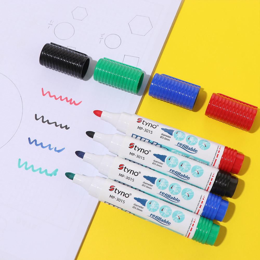 4/8 Colors Drawing Markers Magnetic Eraser Fine Point Markers Whiteboard Markers Whiteboards