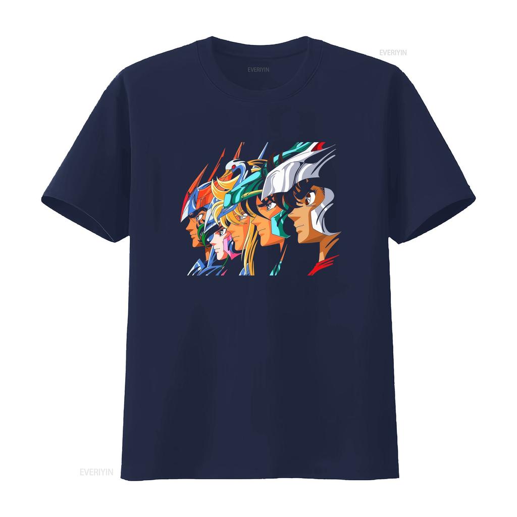 Saint Seiya Athena Knights of Zodiac Mens Black T Shirt Sizes S 5XL vintage Washed Versatile homme Soft graphic