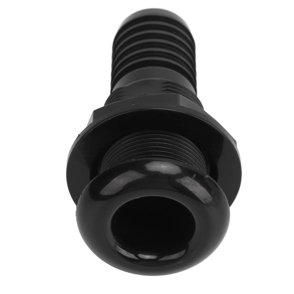 Boat Through Hull Connector 29mm Outlet Smooth Drainage Straight Drain Outlet Fittings Boat Plumbing Fittings Black