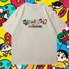 Crayon Shin Chan Shinnosuke Print Casual T Shirt Cute Anime Short Sleeve Tee for Unisex Women