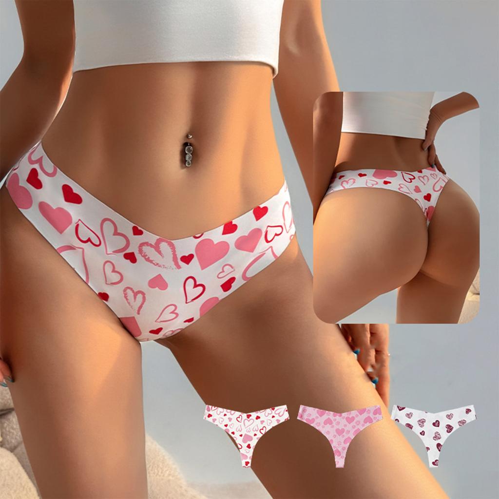 Damen Sexy Unterwäsche, Damen Liebe Blumen Unterwäsche, Yoga Nahtlose Hüftunterwäsche