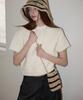 Slowslowly Moroccan Handmade Crochet Stripe Phone Bag _ Beige