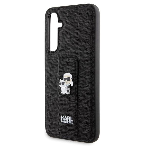 Karl Lagerfeld Klhcs23Fegsakcpk S23 Fe S711 Black Hardcase Gripstand Saffiano Karl&Choupette Pins