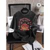 Hand Picked Strawberry Flowers Printed Washed T-Shirt Woman Cotton Summer T Shirts Sport Clothes Loose Short Sleeve