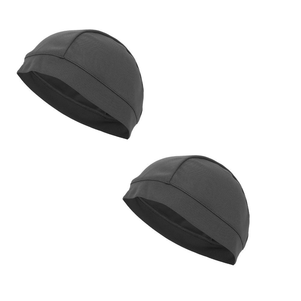 2 PCS Mesh Fabric Under Helmet Liner Cap Breathable Windproof Cycling Cap Quick-Dry Wicking Helmet Liner For Outdoor Sport серый