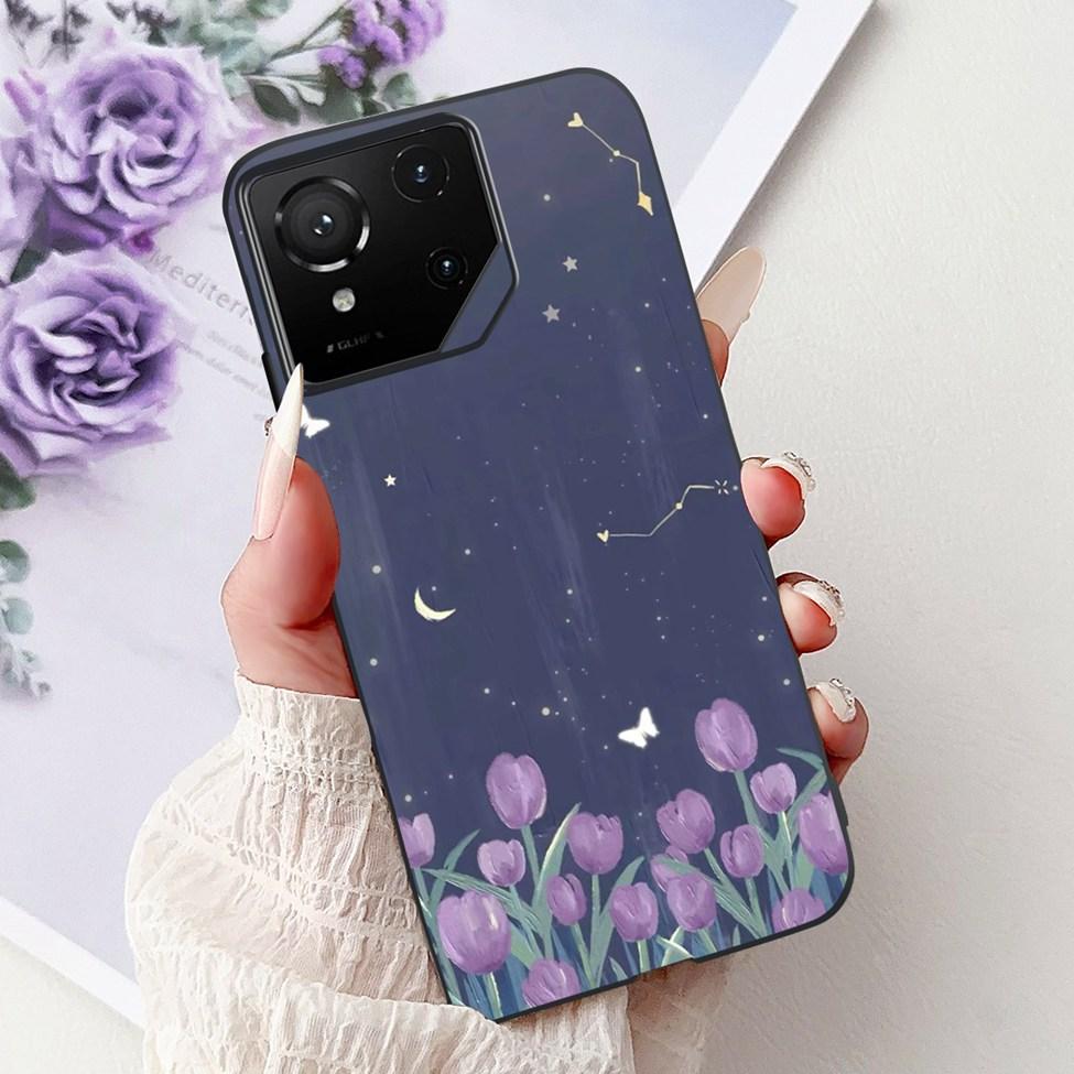 For Asus ROG Phone 9 Pro Back Cover For Asus ROG Phone 9 Case Silicone Cute Cat Luxury Love Funny Painted Shockproof Bumper