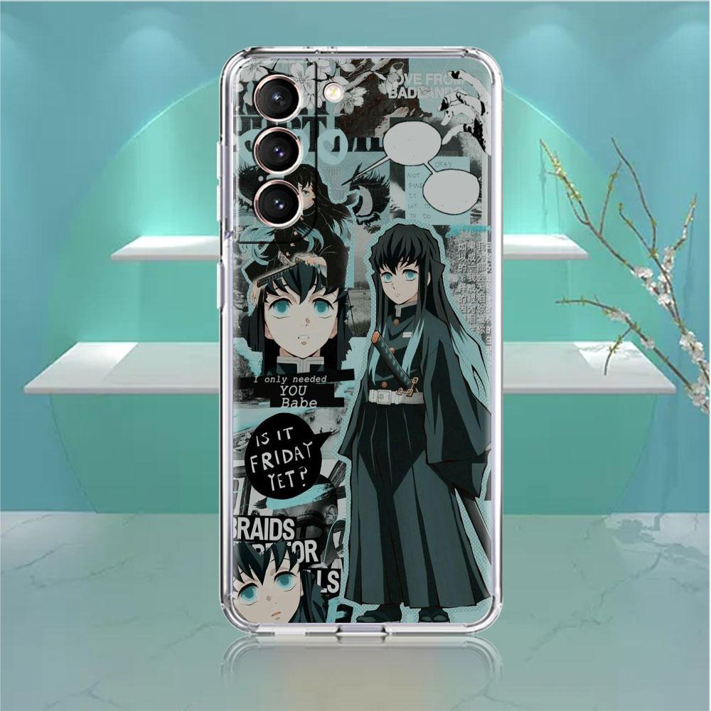 

Чехол для телефона Samsung Galaxy S22 S20 S21 Ultra S10 S9 S8 Plus FE Note 20 10 Lite 9, прозрачный чехол Fundas Demon Slayer Anime Samsung Note 9
