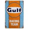 Retro Bar & Garage Decor - Esso Gulf Camel Racing Metal Signs, Motor Oil Poster Plates for Man Cave & Club Wall Art