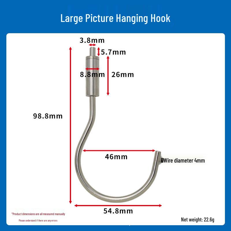 Steel Wire Rope Lock Feeder Safety Hook with Buckle for Picture Hanging