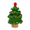 Handmade Knitted Christmas Tree Ornament – Creative Holiday Yarn Decoration For Home, Table, And Gift Display