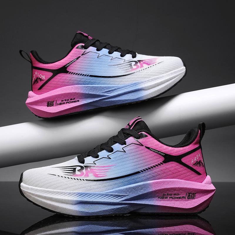 

2025 new fly-woven mesh breathable youth racing running shoes men s shock-absorbing and wear-resistant student casual sports shoes 44
