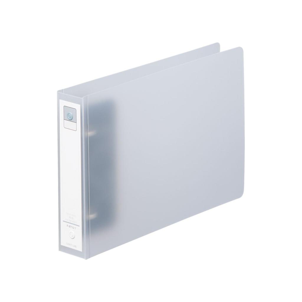 LIHIT LAB Ring File A5E 2-hole Milky White F871U-1