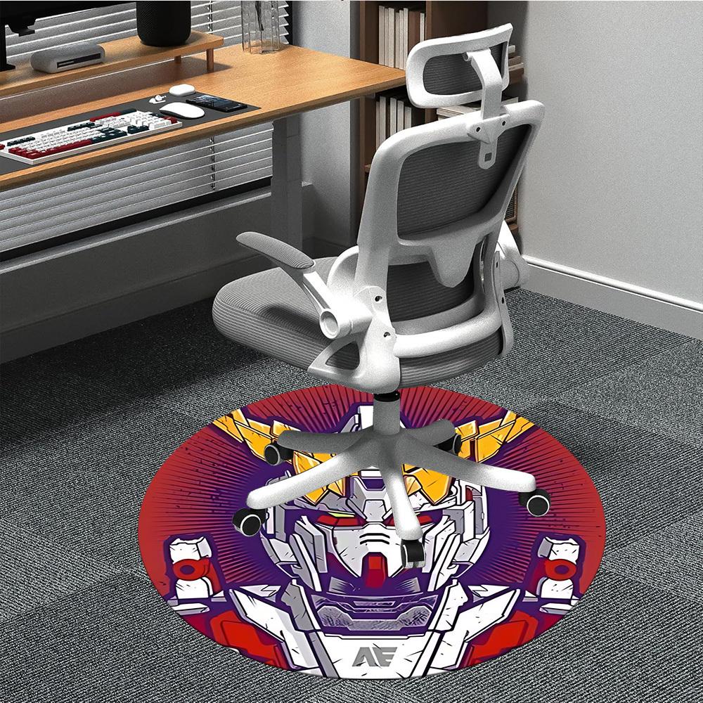 

1pc Gundam Series Office Round Area Rug, Indoor Mat Suitable For Office,Bedroom Living Room Home Decor, Room Deco a0926117 80cm by 80cm