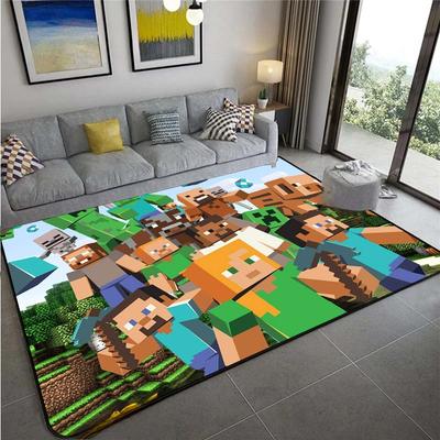 3D Game M-MINE Sandbox Carpet for Living Room Decor Bedroom Leisure Area Nonslip Mats Bedside Soft Floor Mat Doormat Welcome Rug