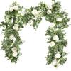 Artificial Vines Flower Wedding Table Decor With Plastic Roses For Garden Scenes